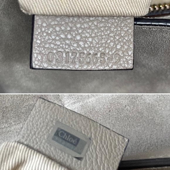 Chloe Lexa Crossbody Bag Suede Leather Medium Flap Key Taupe Beige Gray Boho - Picture 12 of 16